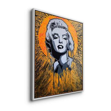 DOTCOMCANVAS® Leinwandbild Marilyn Sun, Leinwandbild Marilyn Monroe Pop Art Porträt Marilyn Sun orange