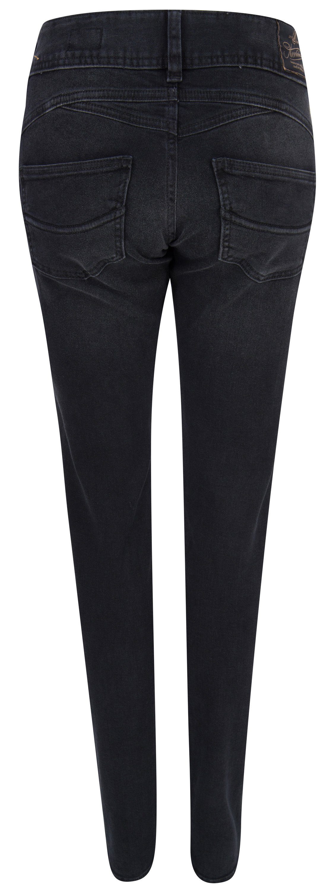 Herrlicher Stretch-Jeans HERRLICHER GILA Slim Denim Cashmere Touch black dull 5606-DB020-856