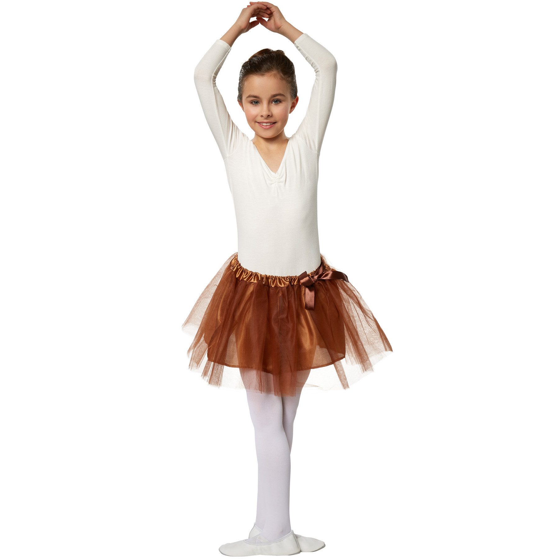 dressforfun Tüllrock Kinder Tutu kaffeebraun