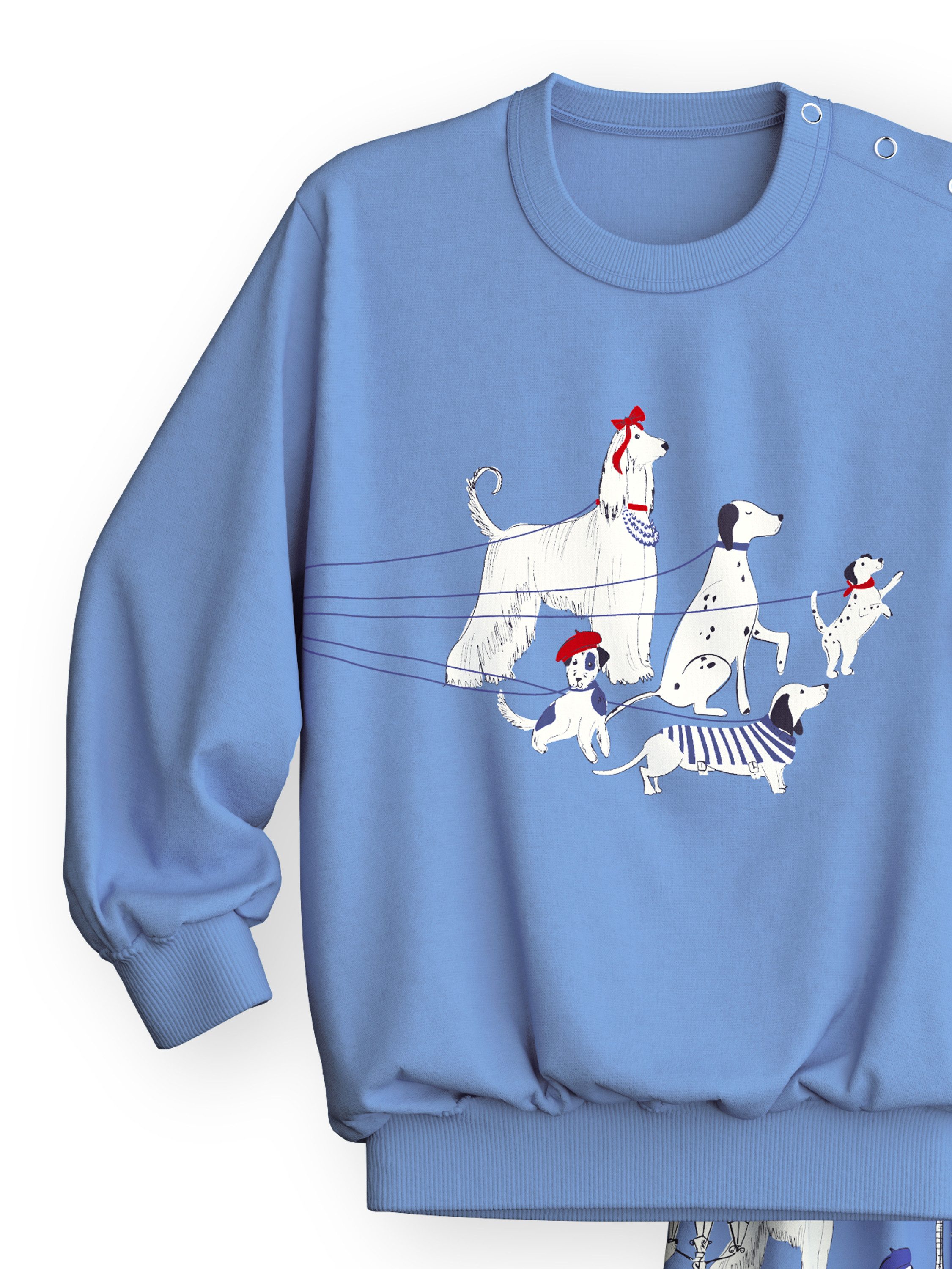 CALIDA Pyjama Dog Kinder (2 tlg) aus Baumwolle, atmungsaktiv, pflegeleicht, mit weichen Bündchen