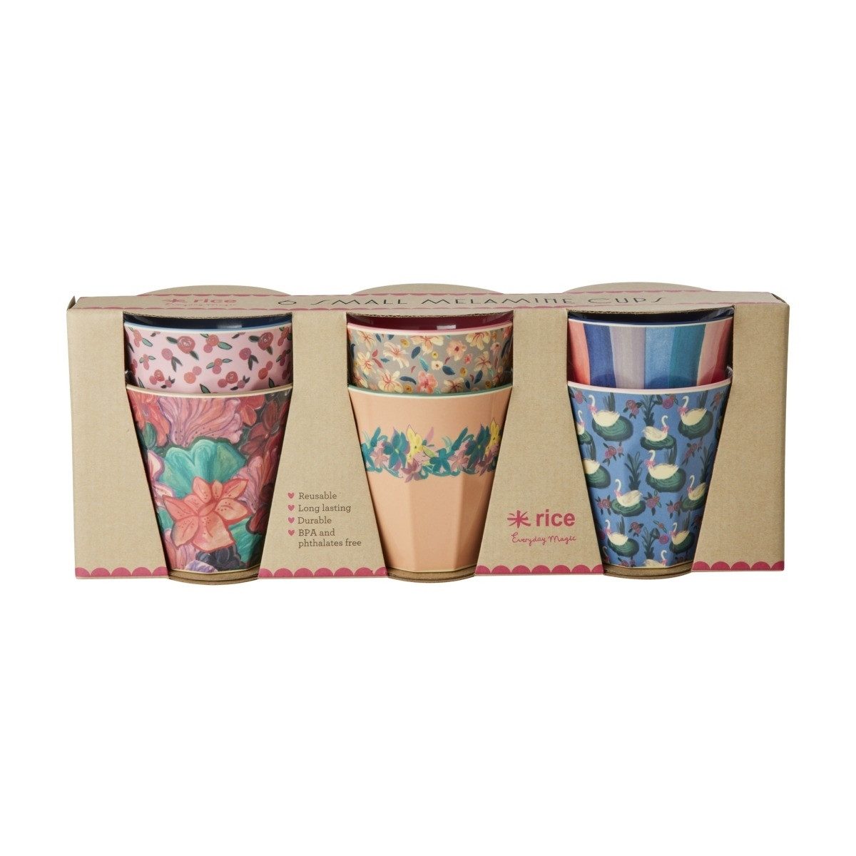 Becher Melamin Kids Becher Set 6 Stück Kinderbecher Trinkbecher 160ml