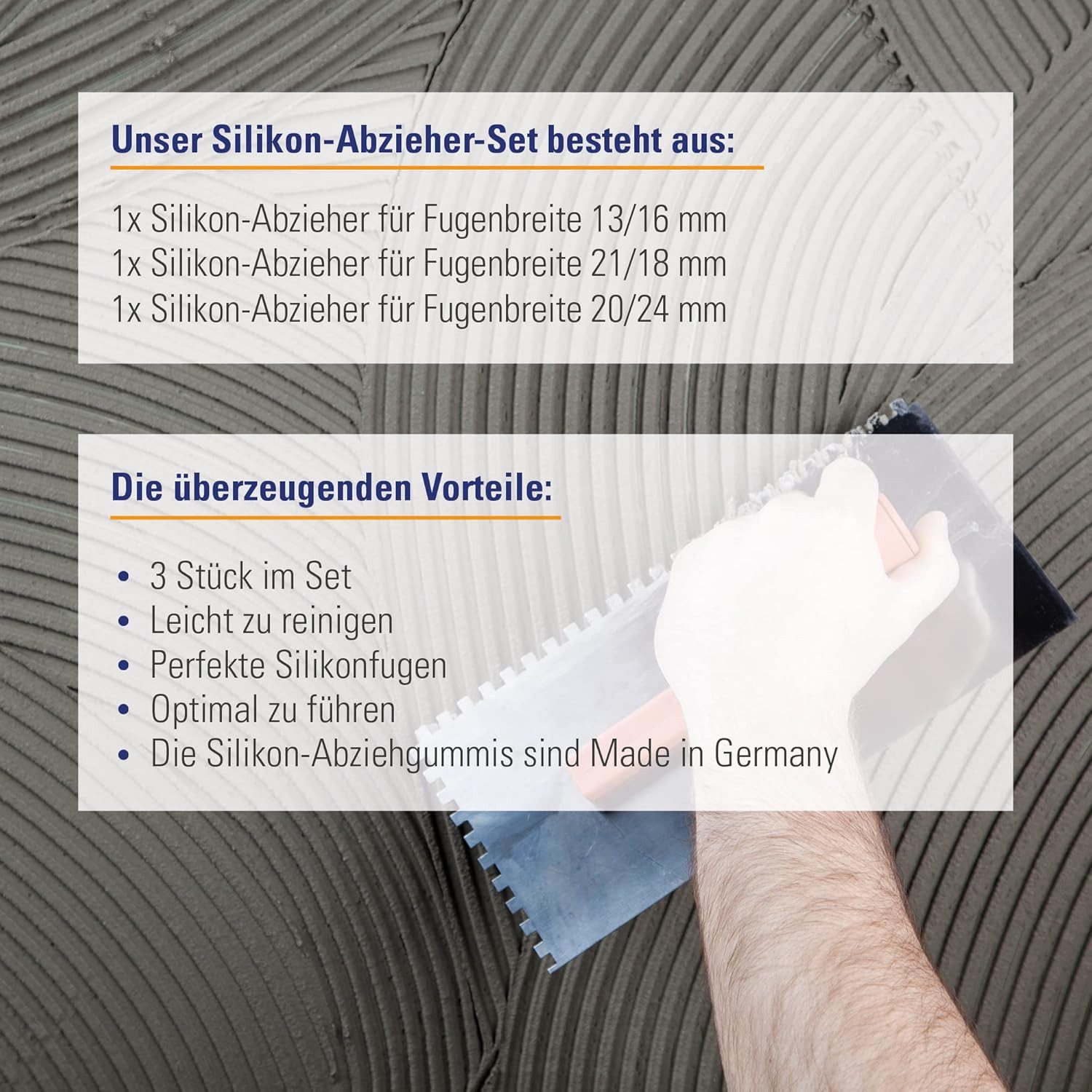 Karl Dahm Fugenkratzer Karl Dahm Silikon-Abzieher 3 Stk - für 13/16, 21/18 & 20/24 mm