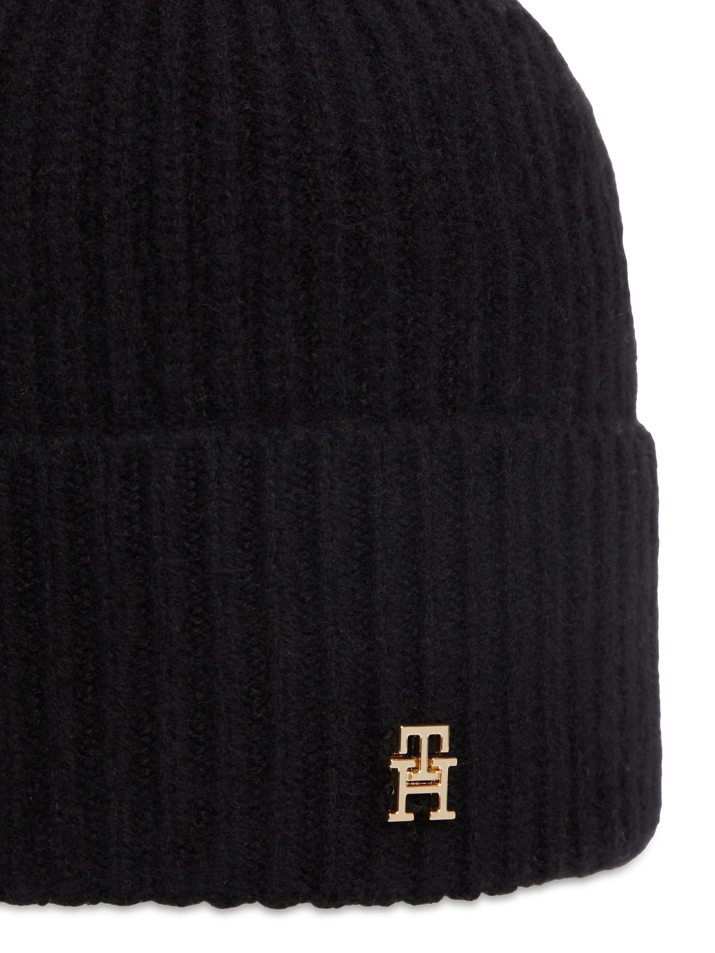 Tommy Hilfiger Beanie CASHMERE BEANIE Regular fit mit Markenlogoemblem – Bild 4 von 4