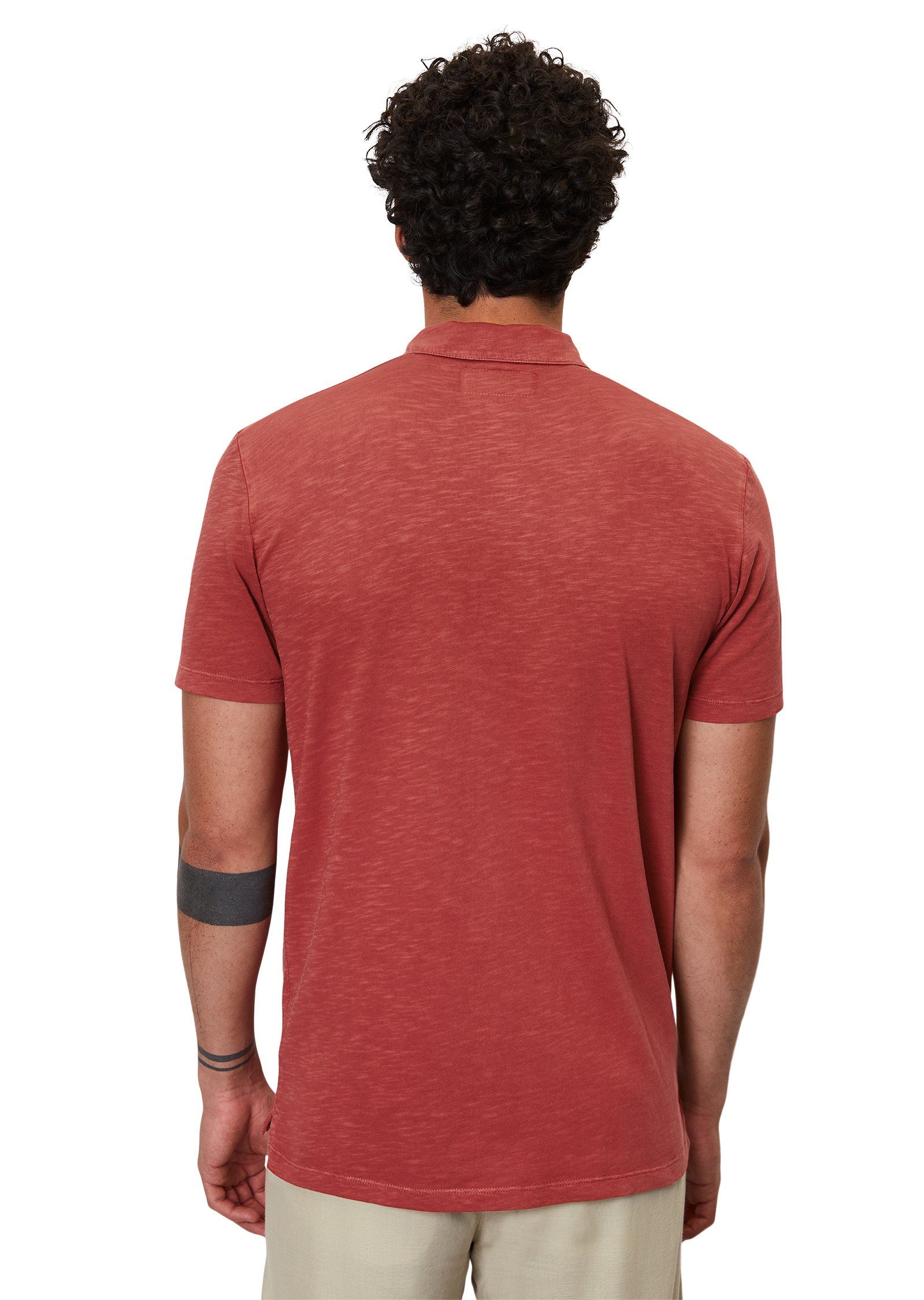 Marc Poloshirt rot hochwertiger Bio-Baumwolle aus O'Polo