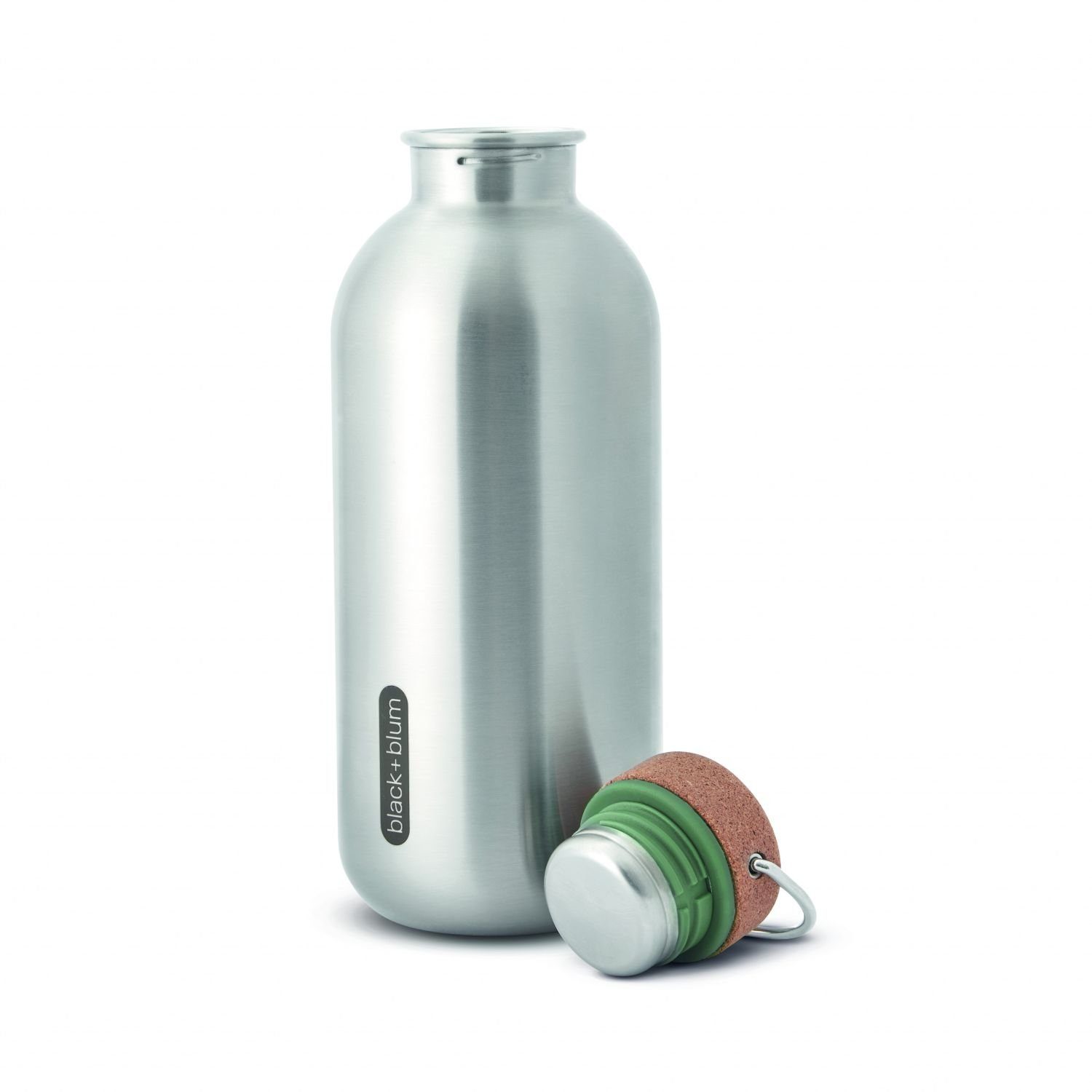 Edelstahl ml 600 black+blum Olive Trinkflasche