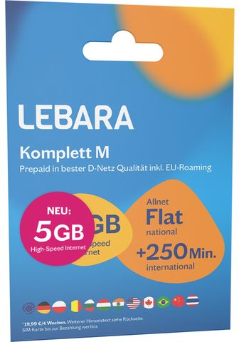 LEBARA Prepaid пластина »Komplett M Tar...