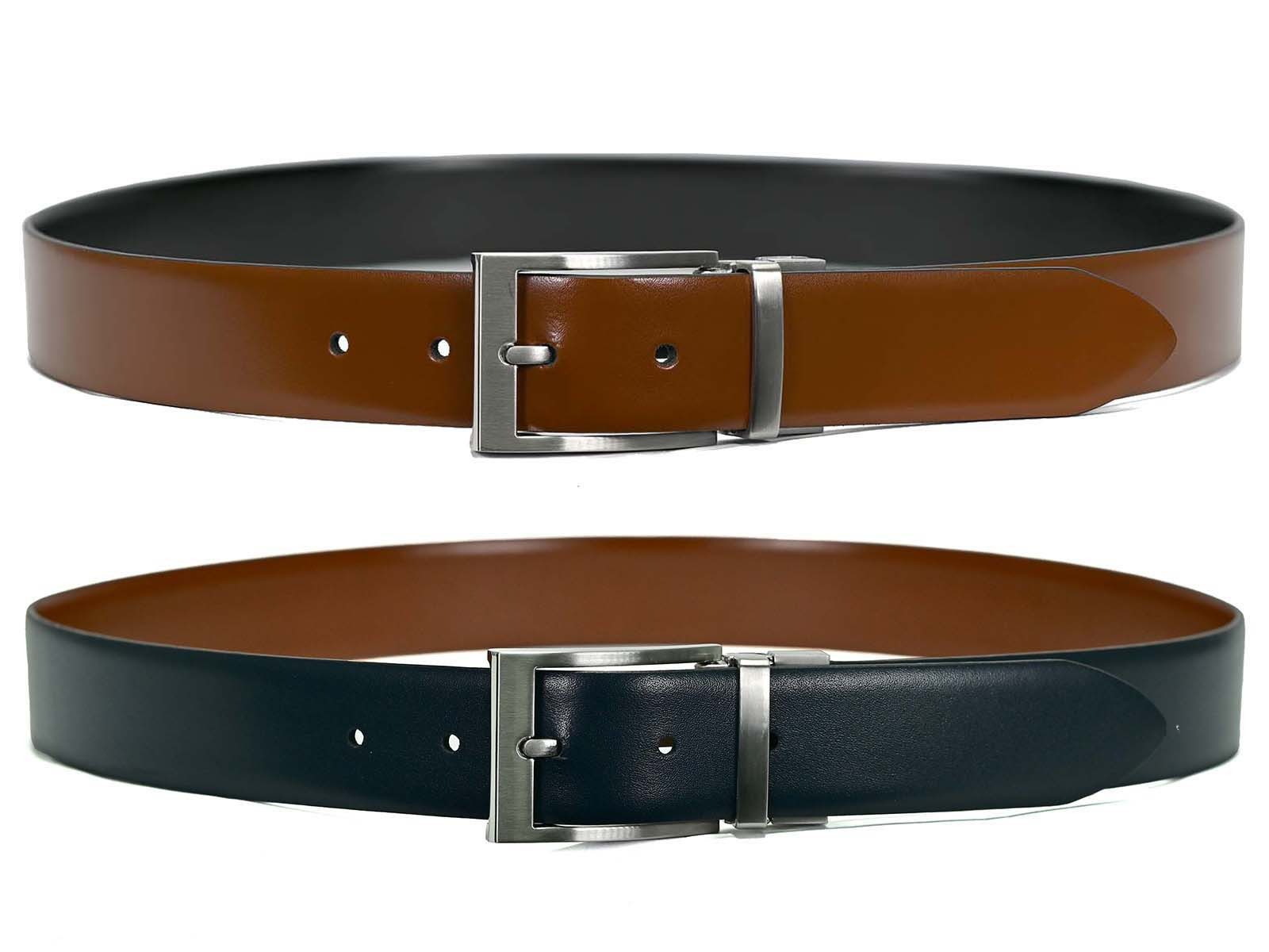 LLOYD Men’s Belts Ledergürtel Wendegürtel 35 mm lässt sich durch Wenden des Streifens in 2 Farben nutzen – Bild 4 von 5