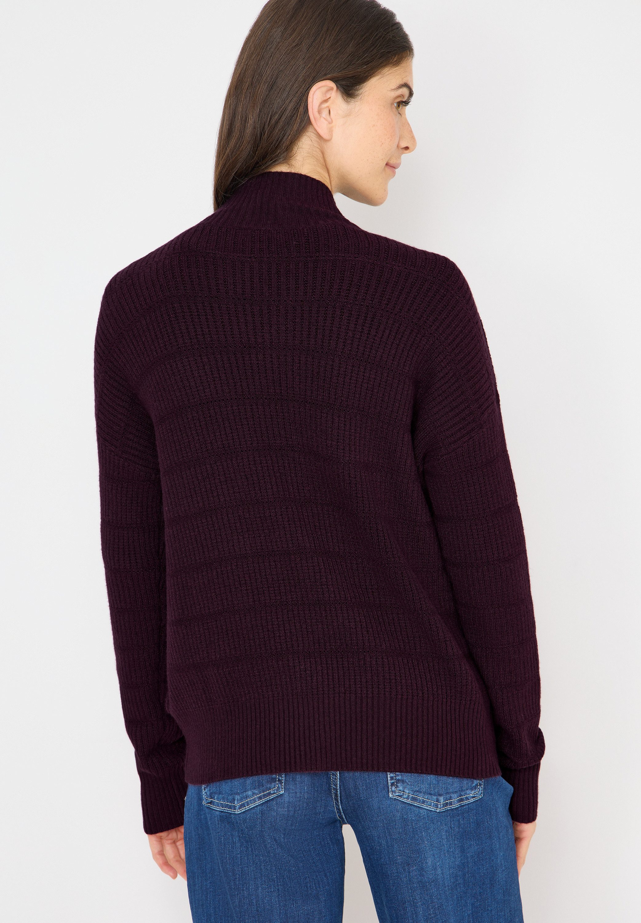 CECIL Stehkragenpullover mit Stehkragen und Loch-Design