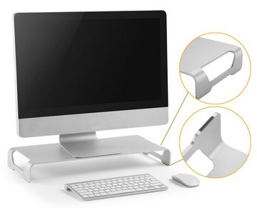 RICOO Schreibtischaufsatz MTS-042, Monitorständer Monitorerhöhung mit Stauraum Bildschirm Tisch Aufsatz