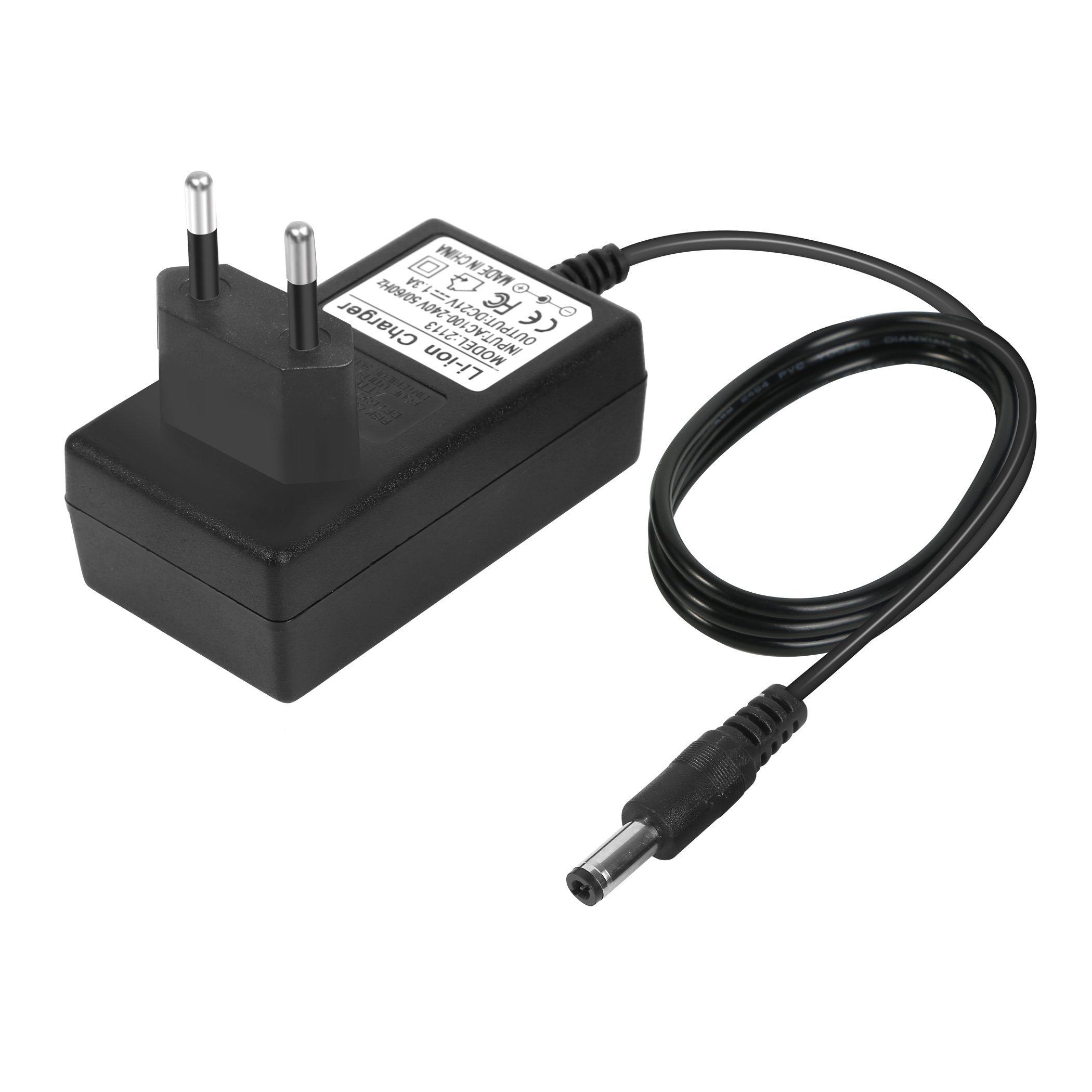 Bolwins P19C DC 16,8V 3A 5.5x2.5mm Netzadapter Li-Ion Batterie Akku Ladegerät Batterie-Ladegerät (3000 mA, Packung, 1-tlg., 1x 16,8 V 3 A Ladegerät für Li-Ion-Akkupacks, Stabile Spannung, LED-Statusanzeige, integrierter Schutz)