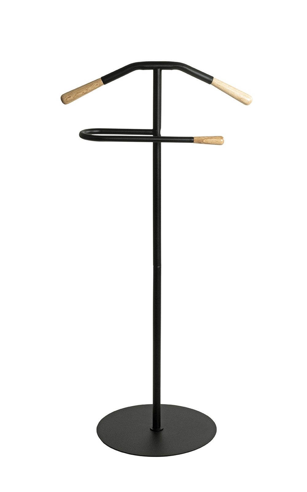 HAKU Herrendiener in natur, schwarz, Metall - 50x105x34cm (BxHxT)