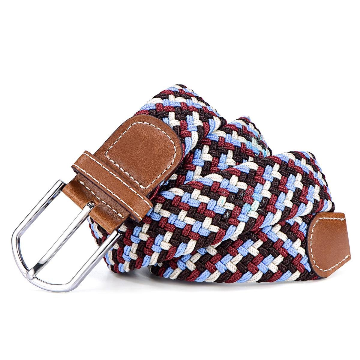 DonDon Stoffgürtel Gürtel Stoffgürtel elastisch (Packung, 1-St) geflochtener Stretchgürtel, für Damen und Herren, bis 120 cm