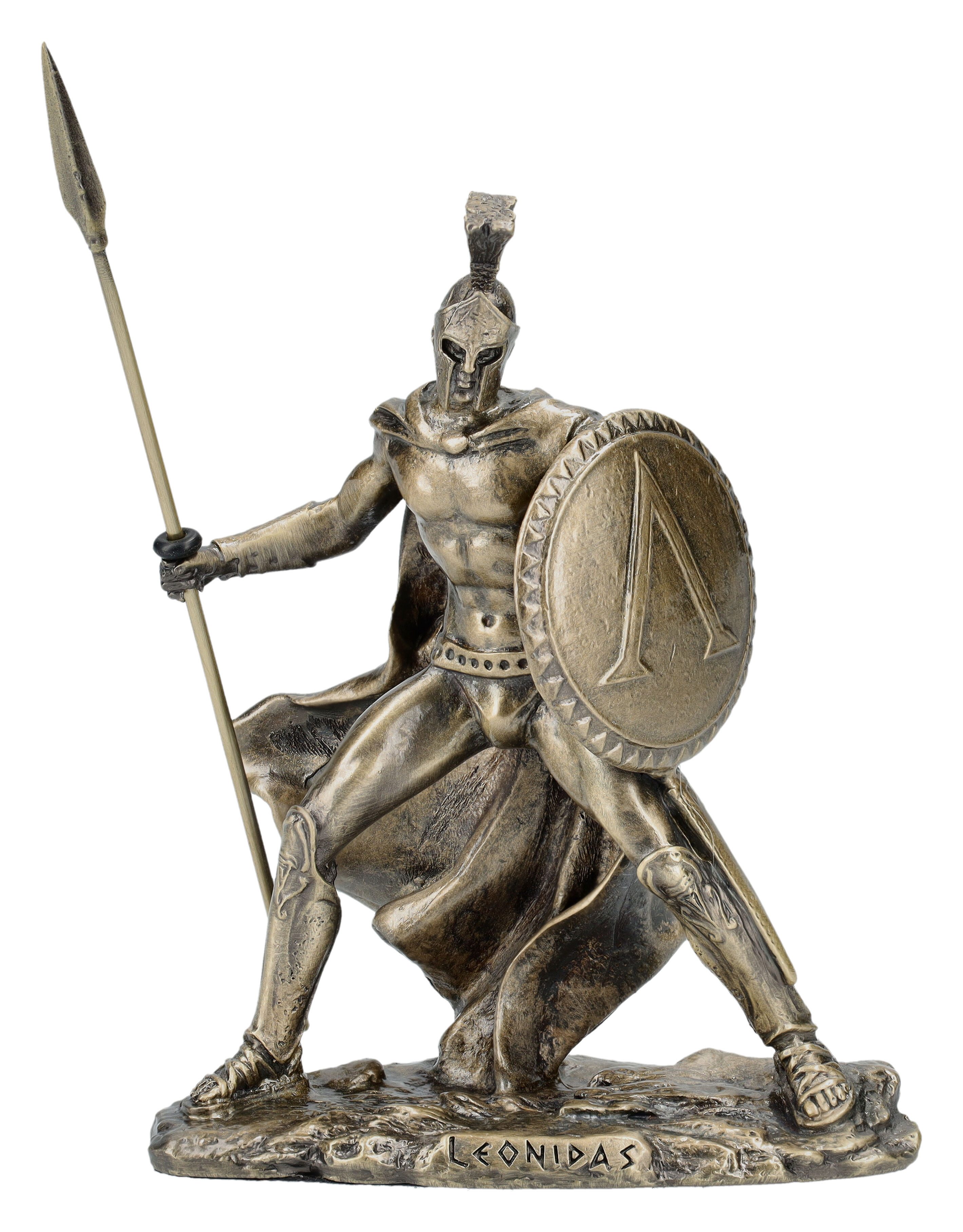Figuren Shop GmbH Dekofigur Zinnfigur - Leonidas Antik Finish - Veronese - Mythologie Dekofigur