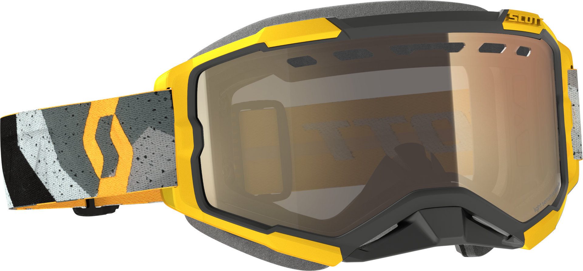 Scott Skibrille Fury Light Sensitive Camo Grau/Gelbe Ski Brille