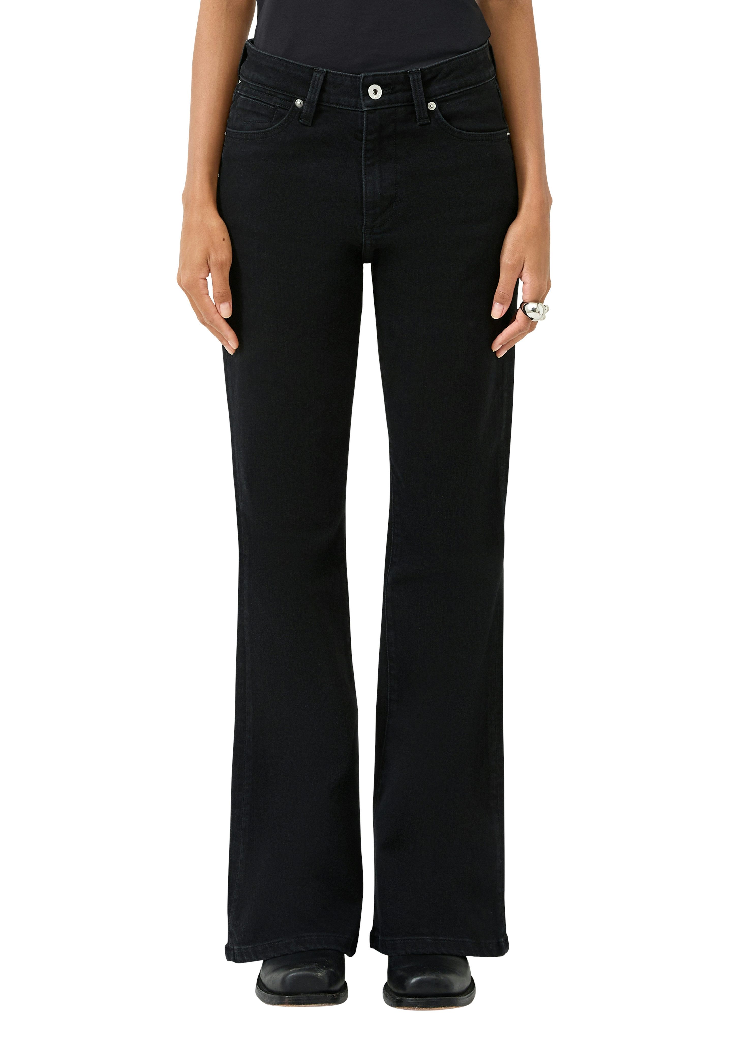 QS 5-Pocket-Jeans mit Schlag und Stretch