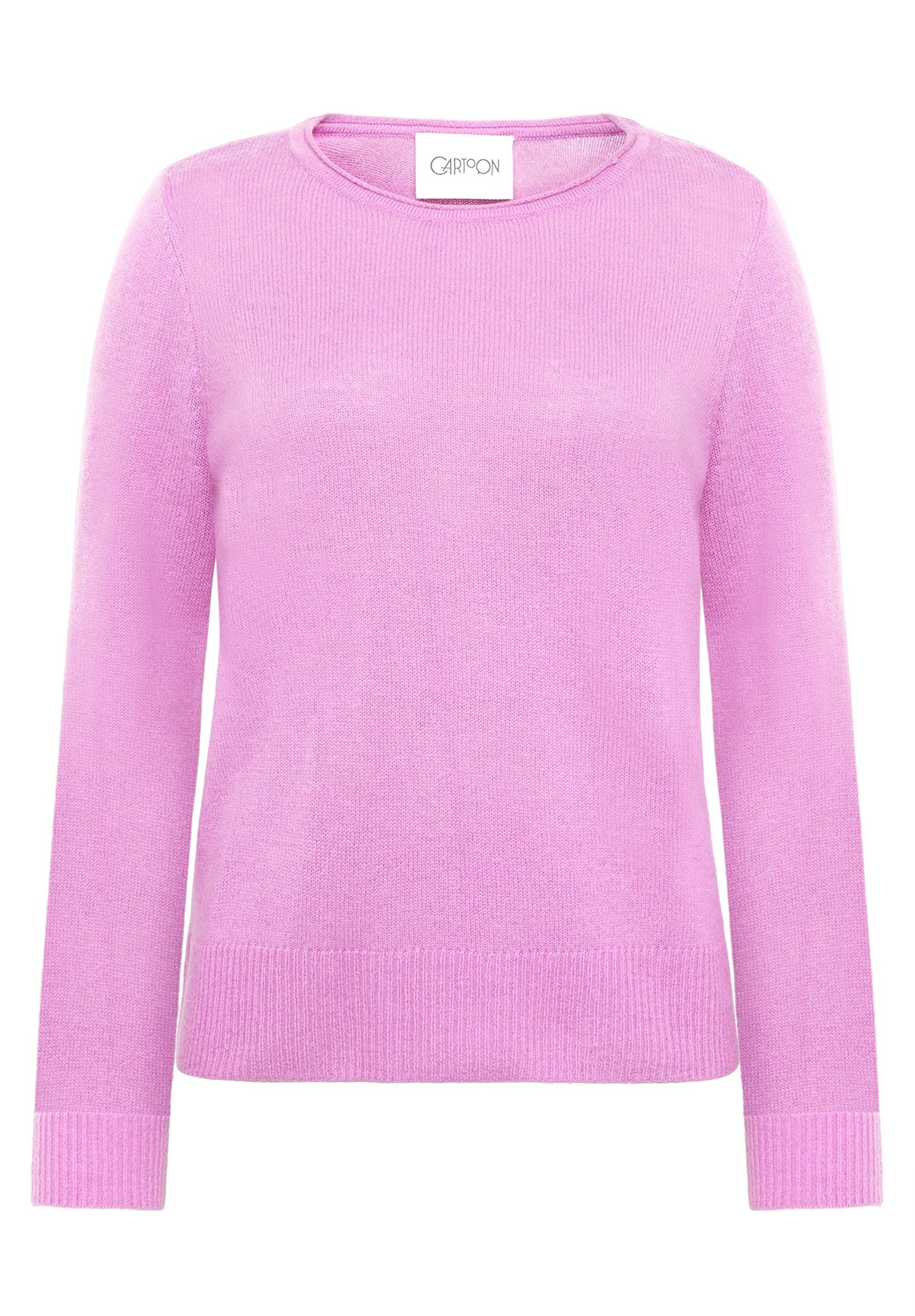 Cartoon Strickpullover Damen mit Rundhalsausschnitt (1-tlg)