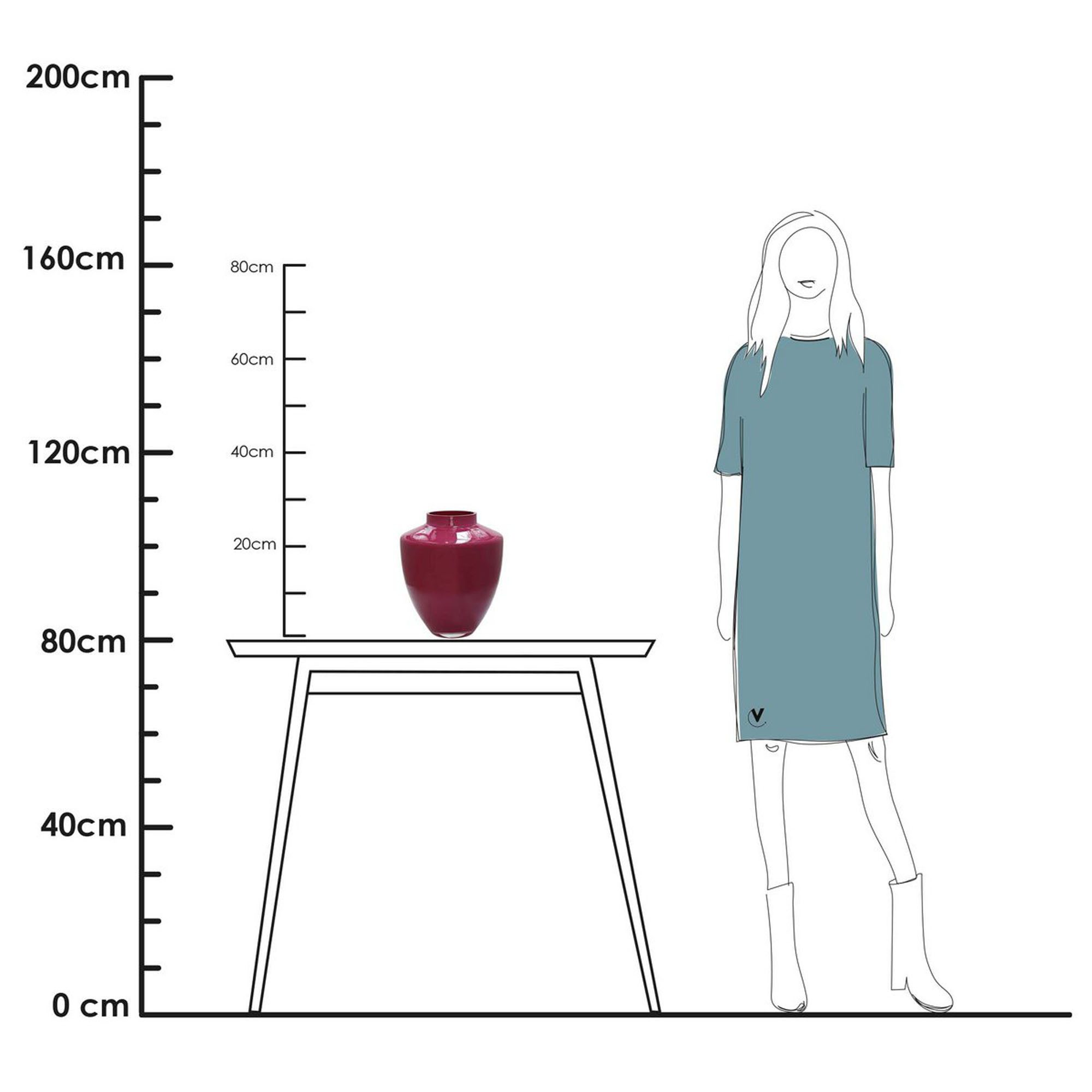 Vase the World Tischvase Glasvase klassisch konisch Blumenvase mundgeblasen (1 St., 1 Vase), handgefertigt für große Sträuße