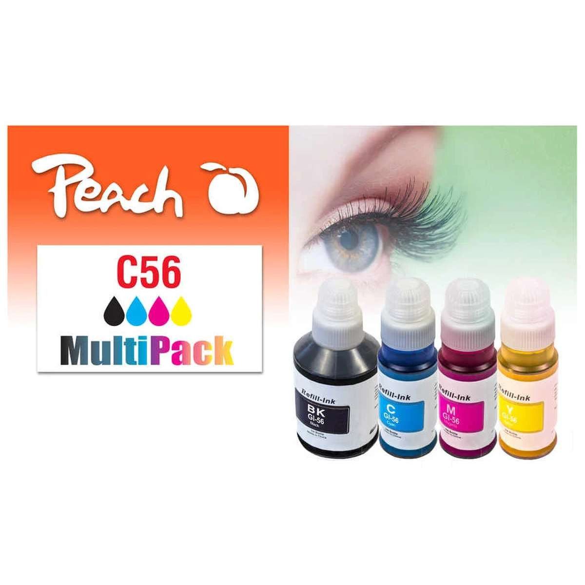Peach PI100-471 Druckerpatrone 4 Stück(e) Kompatibel Standardertrag Schwarz Tintenpatrone