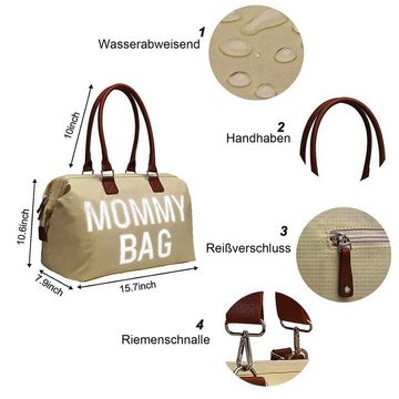 REDOM Wickeltasche Krankenhaus Mama Tasche Krankenhaustaschen Mommy Bag Wickelunterlage (mit Leder Griff, Mit 2 Tasche, Baby-Wickeltasche), Multifunktional Reisetasche für Mama Papa und Jungen Mädchen