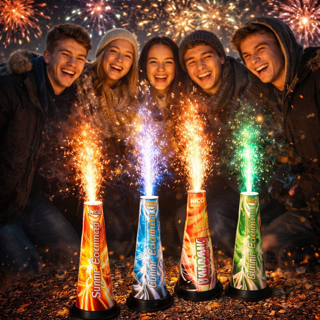happy sparks® Geburtstagskerze Silvester & Neujahr Jugendfeuerwerk Set - Ne günstig online kaufen