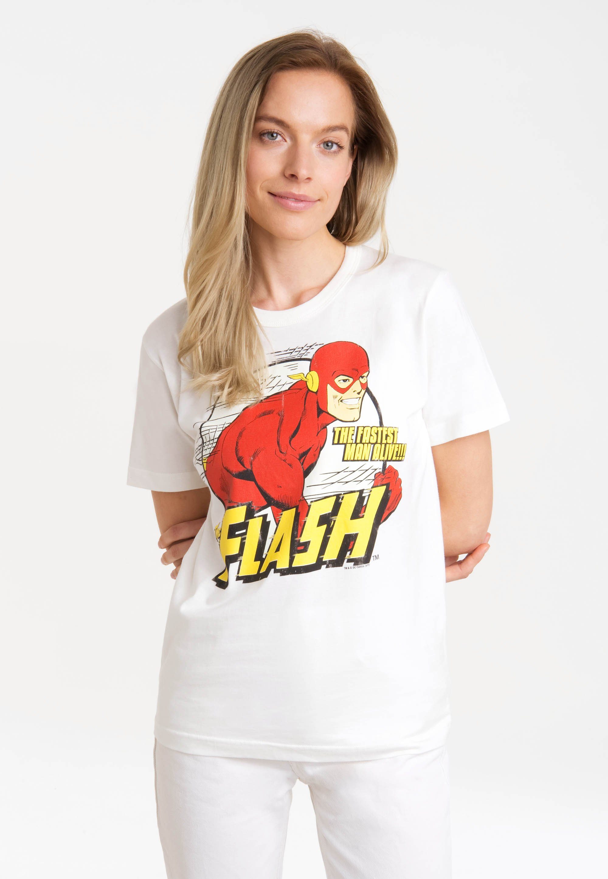 LOGOSHIRT T-Shirt DC Comics - Flash, Fastest Man Alive mit lizenziertem  Print