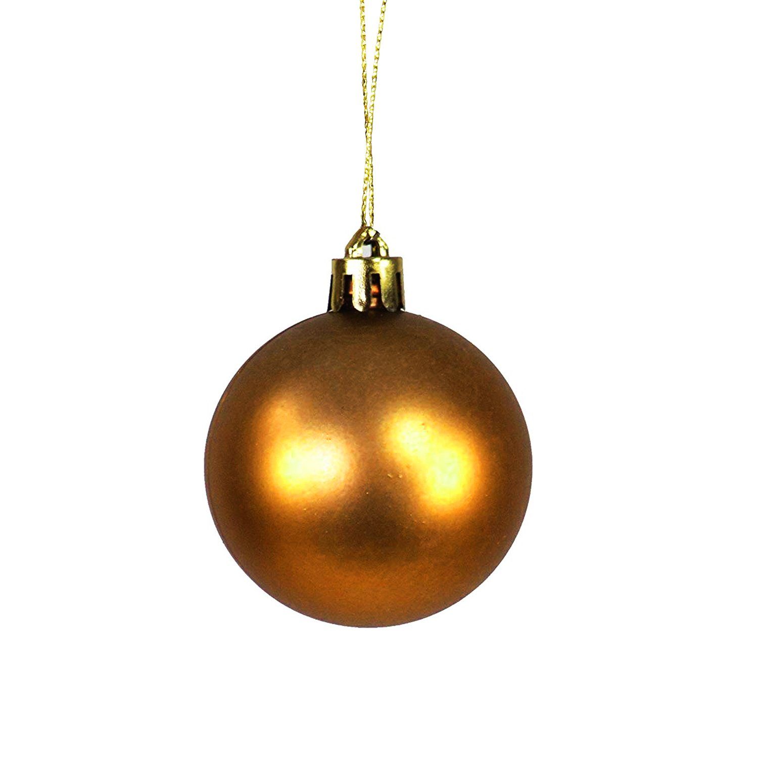 Mojawo Weihnachtsbaumklammer 60tlg. gold Christbaumkugeln / Weihnachtskugeln 4/5/6/7cm Ø