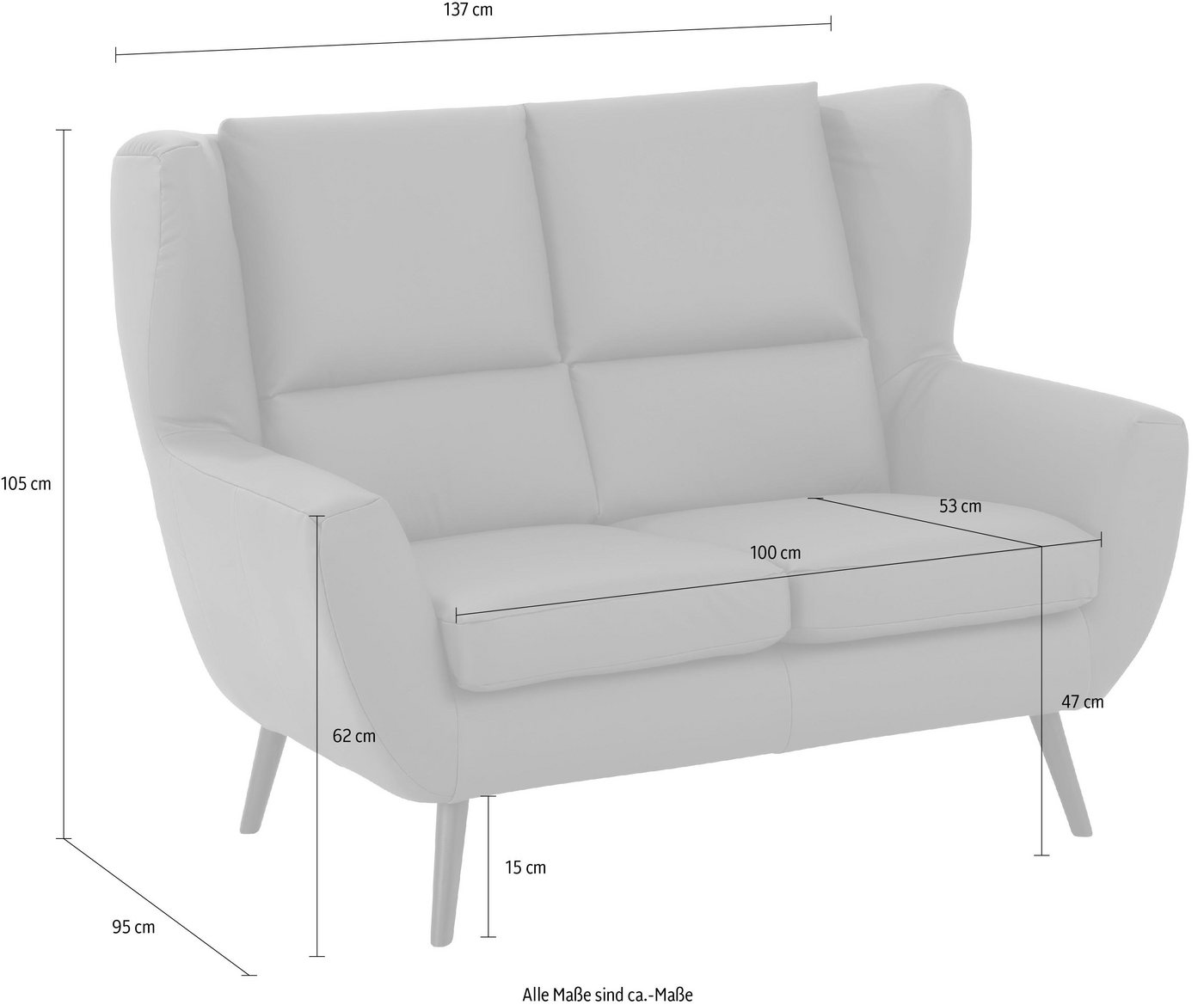 Home affaire 2-Sitzer »Forli«, auch in NaturLEDER®-kaufen