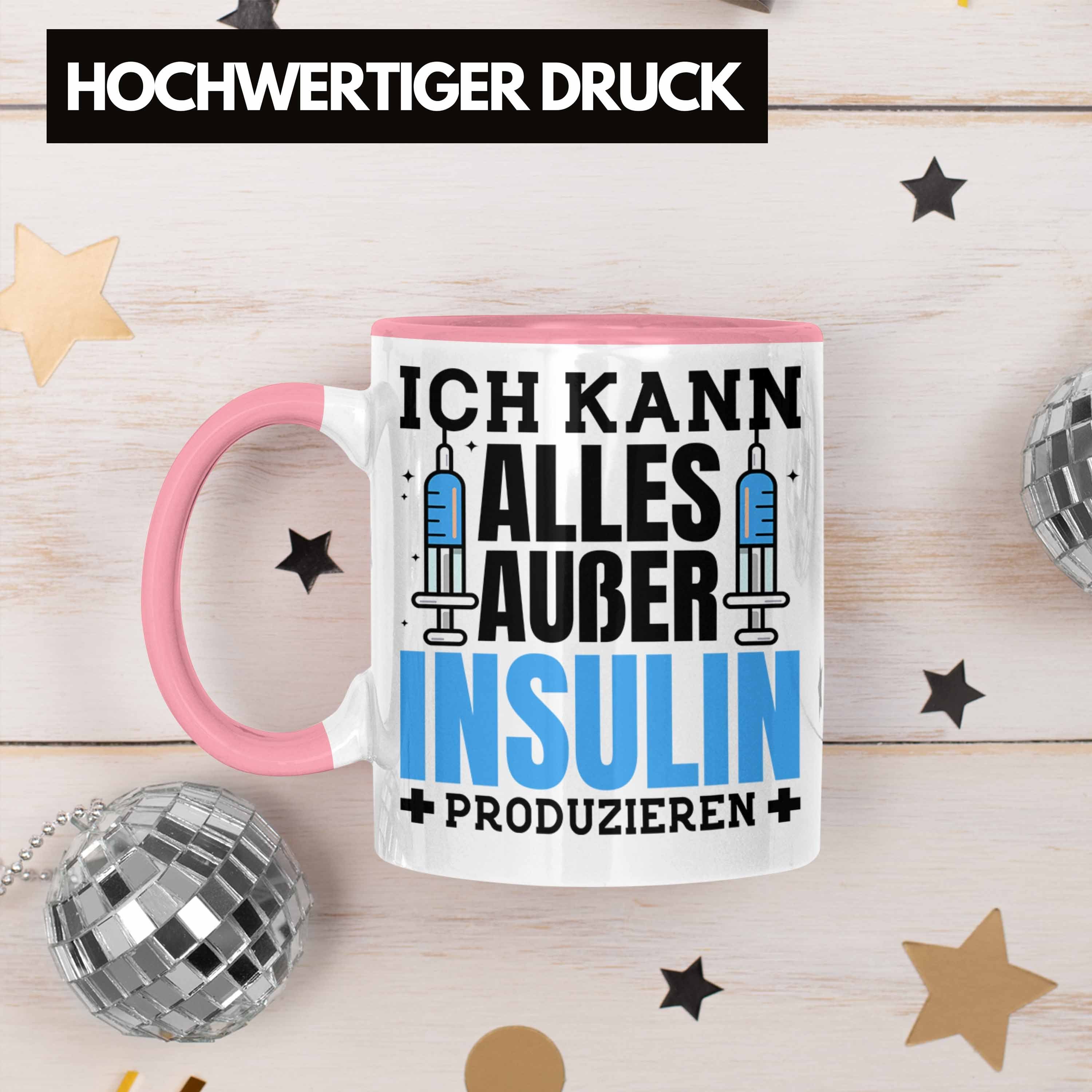 Zucker Geschenk Trendation Tasse Rosa Lustiger Patient - Diabetiker Spruch Trendation Diabetis Tasse