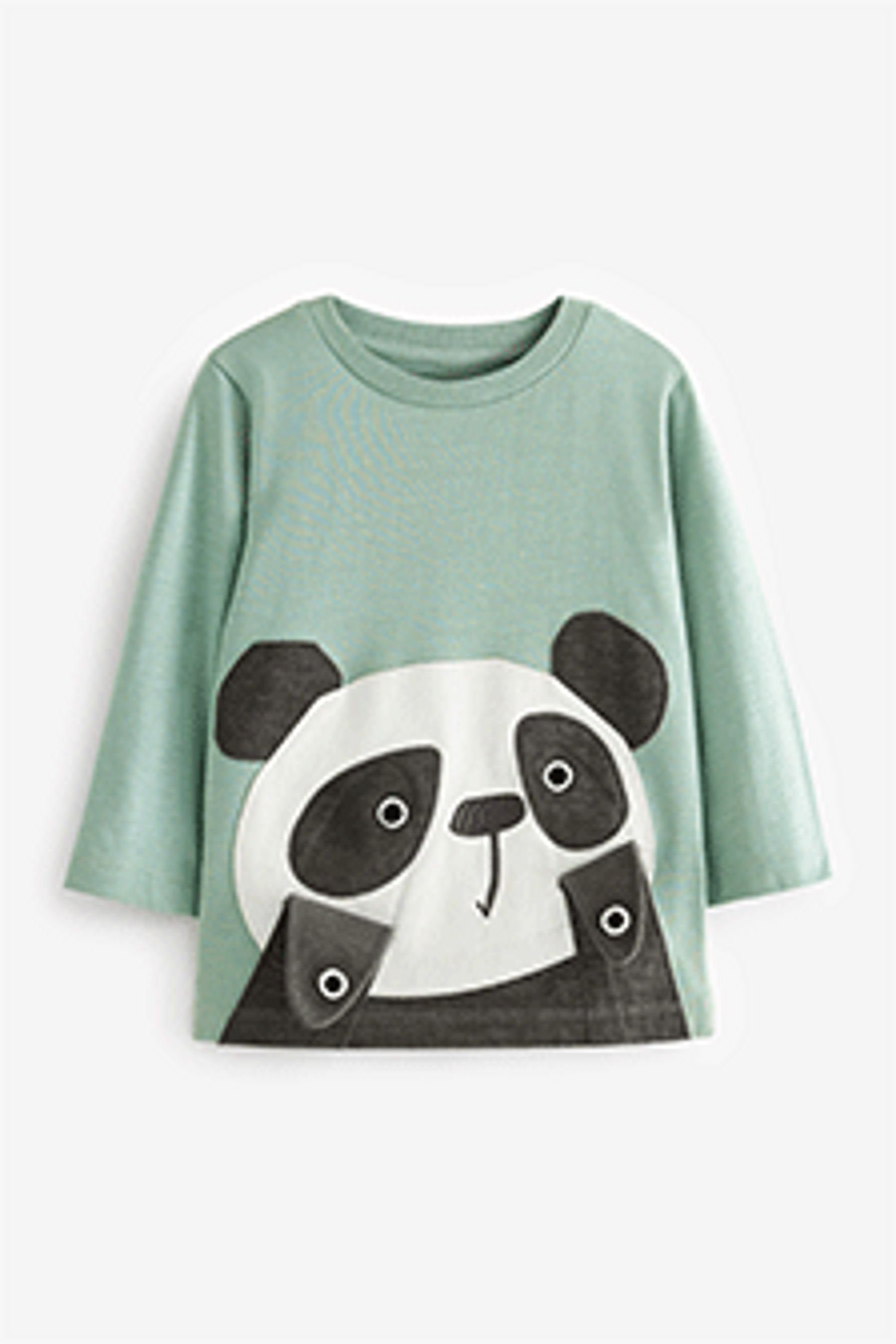 Green (1-tlg) Langarmshirt Peekaboo Next Langarmshirt, Panda
