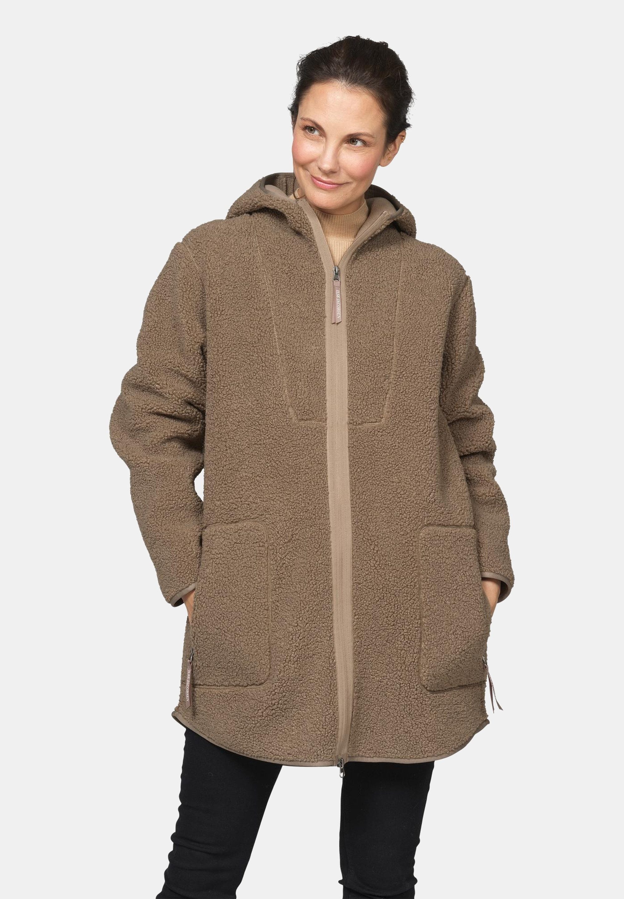 Ilse Jacobsen Fleecejacke BONDEDPILE04 Kapuze, Flatlock-Nähte, elastische Bündchen