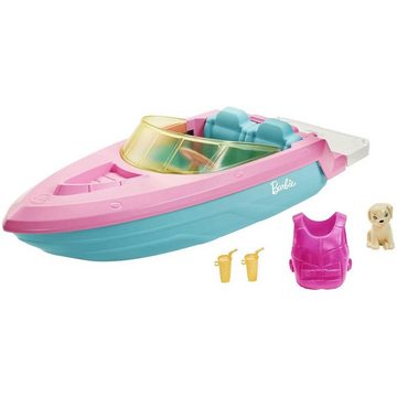 Mattel® Puppen Accessoires-Set Mattel GRG29 - Barbie - Speedboot mit Zubehör, ohne Puppe