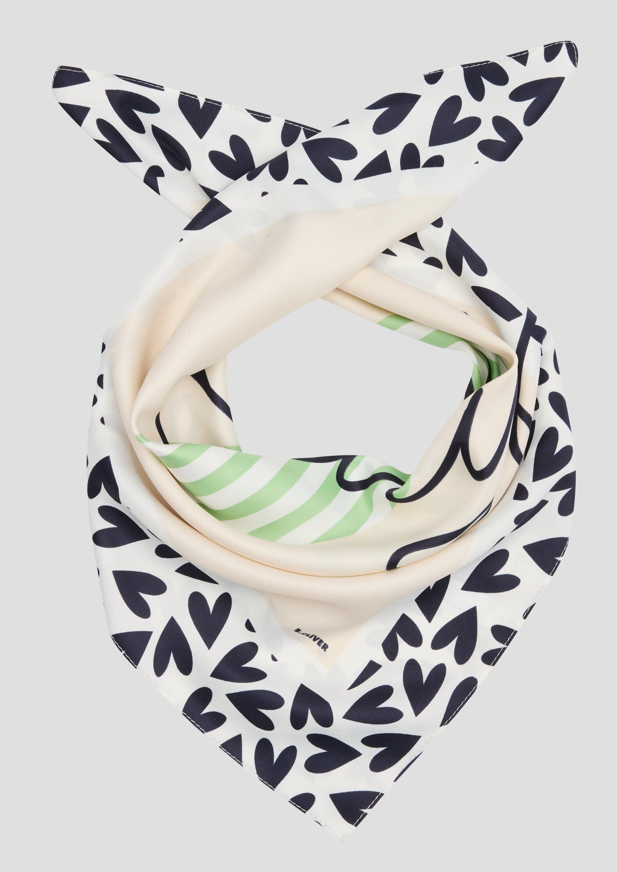 s.Oliver Schal Schal, Weicher Schal aus Webware mit Artwork