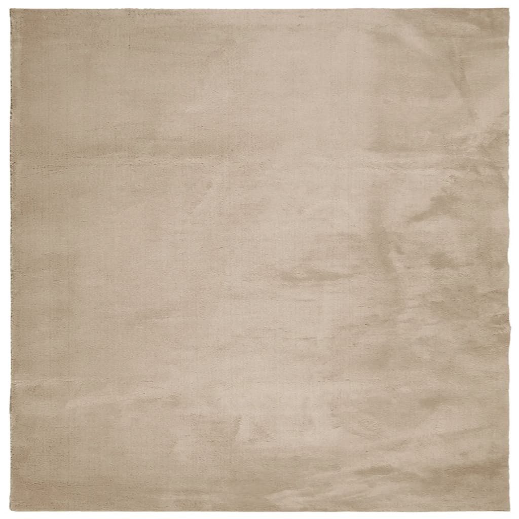 vidaXL Teppich 240 x 240 cm Teppich HUARTE Kurzflor Weich und Waschbar Sandfarben 240, Höhe: 1 mm