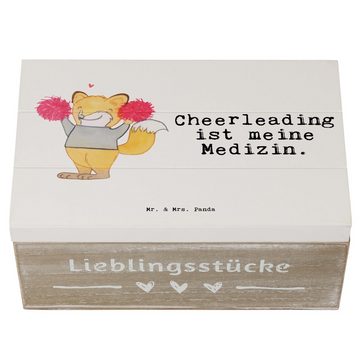 Mr. & Mrs. Panda Dekokiste Fuchs Cheerleader Medizin - Weiß - Geschenk, Kiste, Turnen, Dankeschö (1 St)
