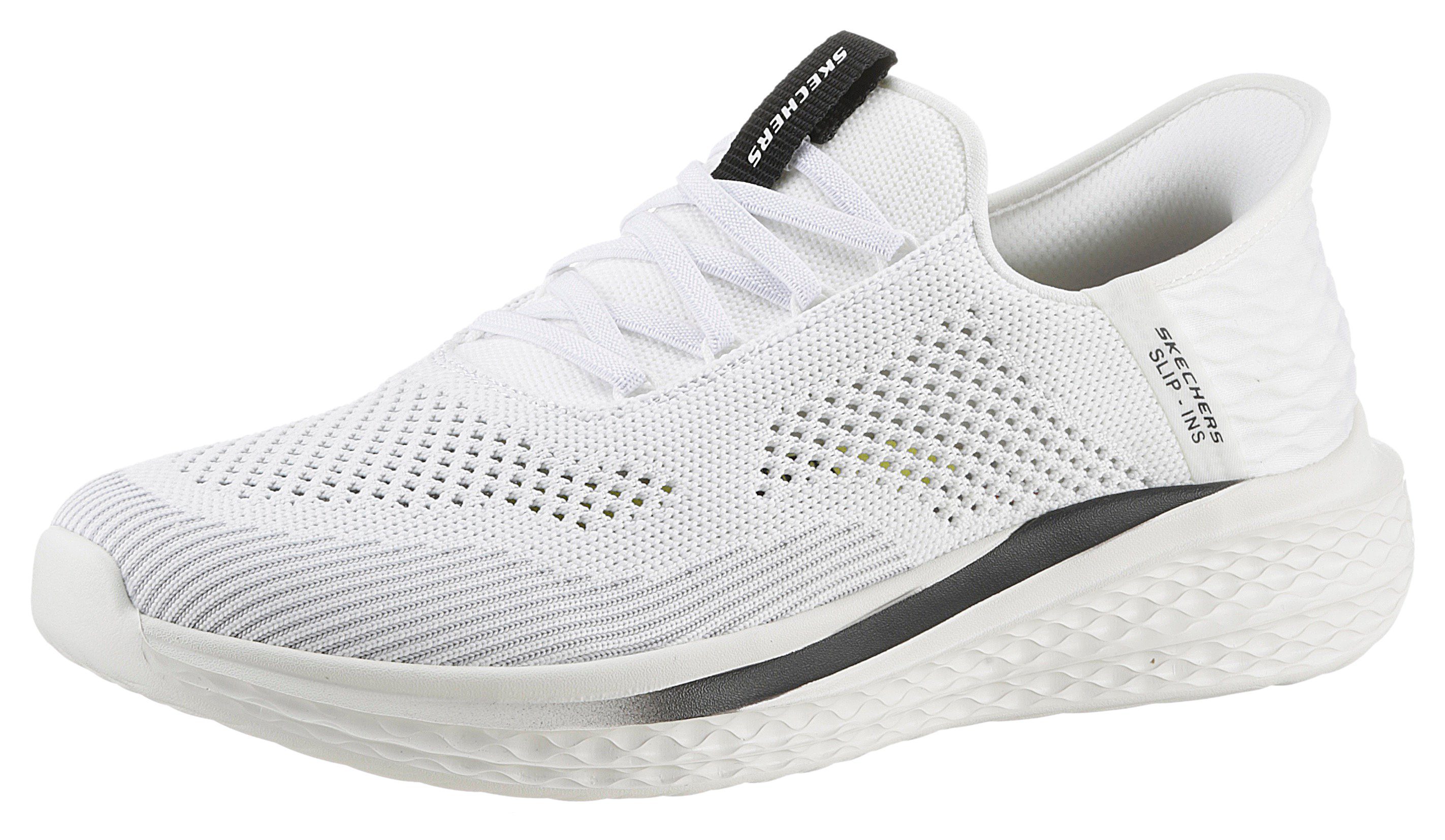 Skechers SLADE-QUINTO Slip-On Sneaker Slipper, Freizeitschuh mit dezenten Kontrastbesatz