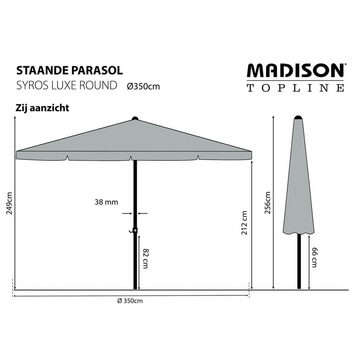 Madison Balkonsichtschutz Sonnenschirm Syros Luxe 350 cm Rund Ecru
