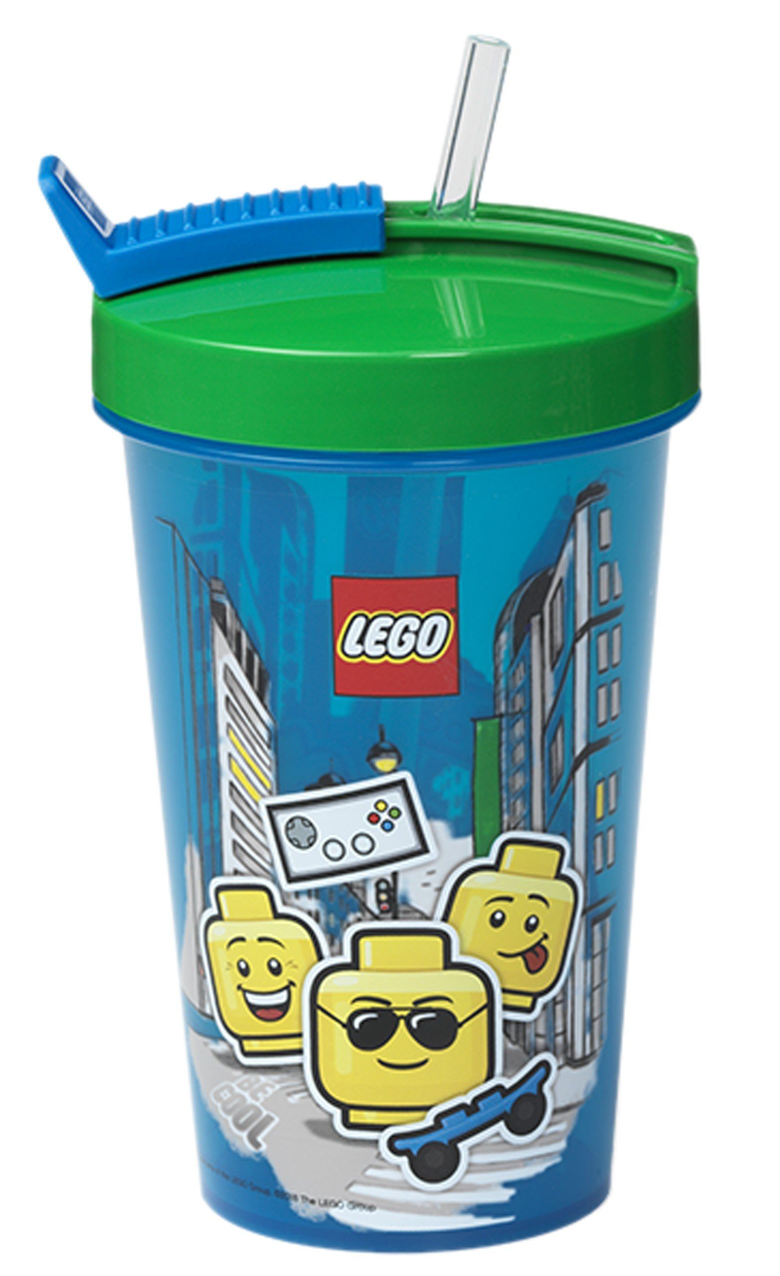 Sarcia.eu Becher Becher mit Strohhalm Boy LEGO 500ml