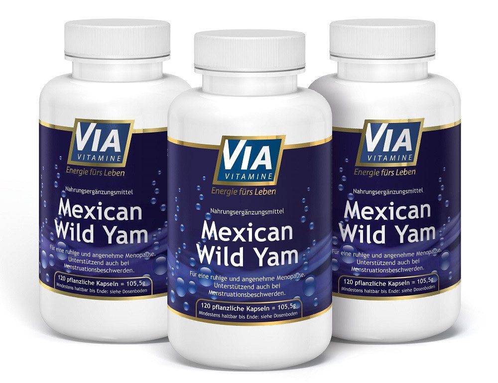 Via Vitamine Mexican Wild Yam, ohne Zusatzstoffe, 120 vegane Kapseln, 750mg Kapsel, 120,00 St., 316.5 g