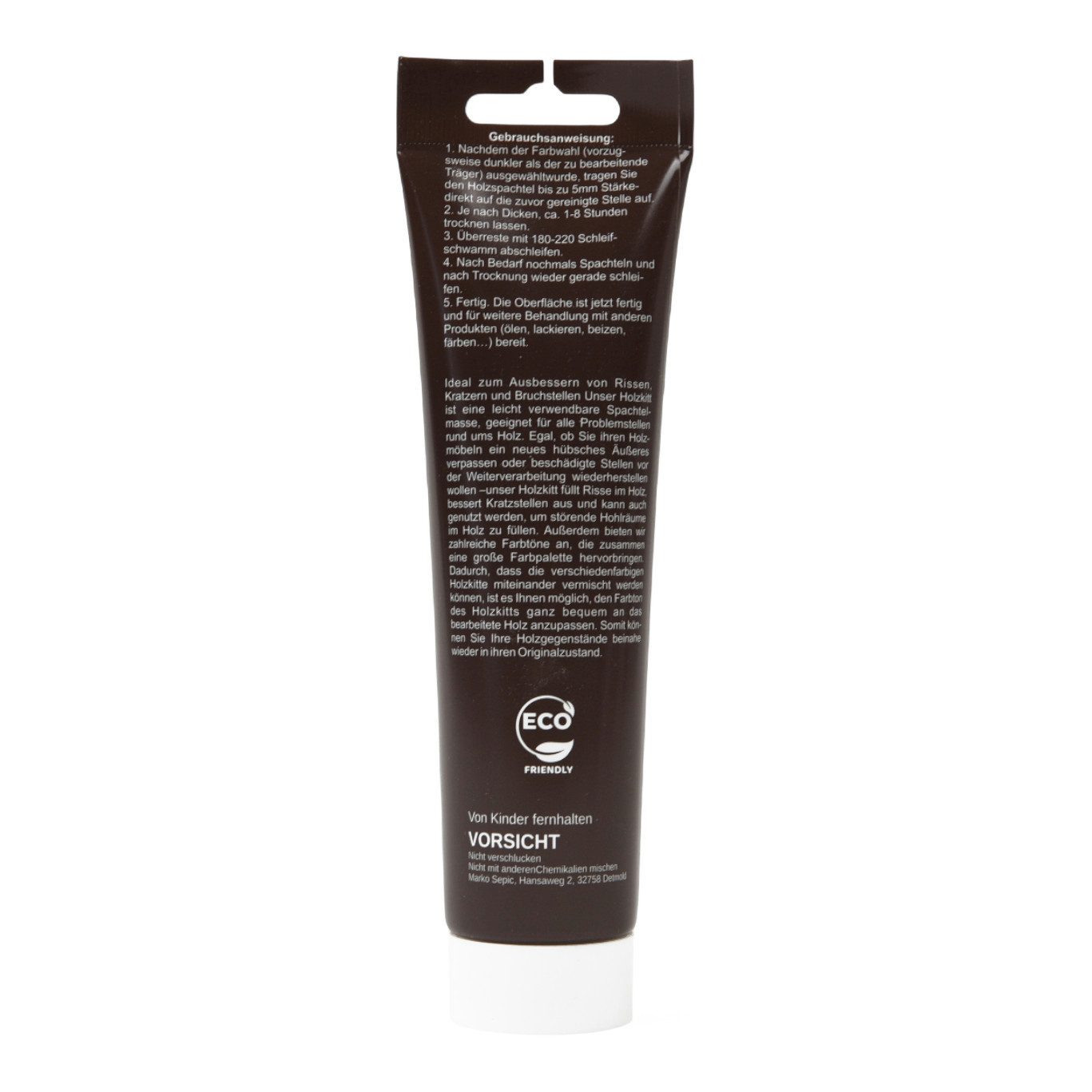 HOLZANDO Fertigspachtel Acryl Holzkitt Feinspachtel Weiss 10-250gr Tube, 250g Tube, Geruchsarm, leicht schleiffbar, überlackierbar