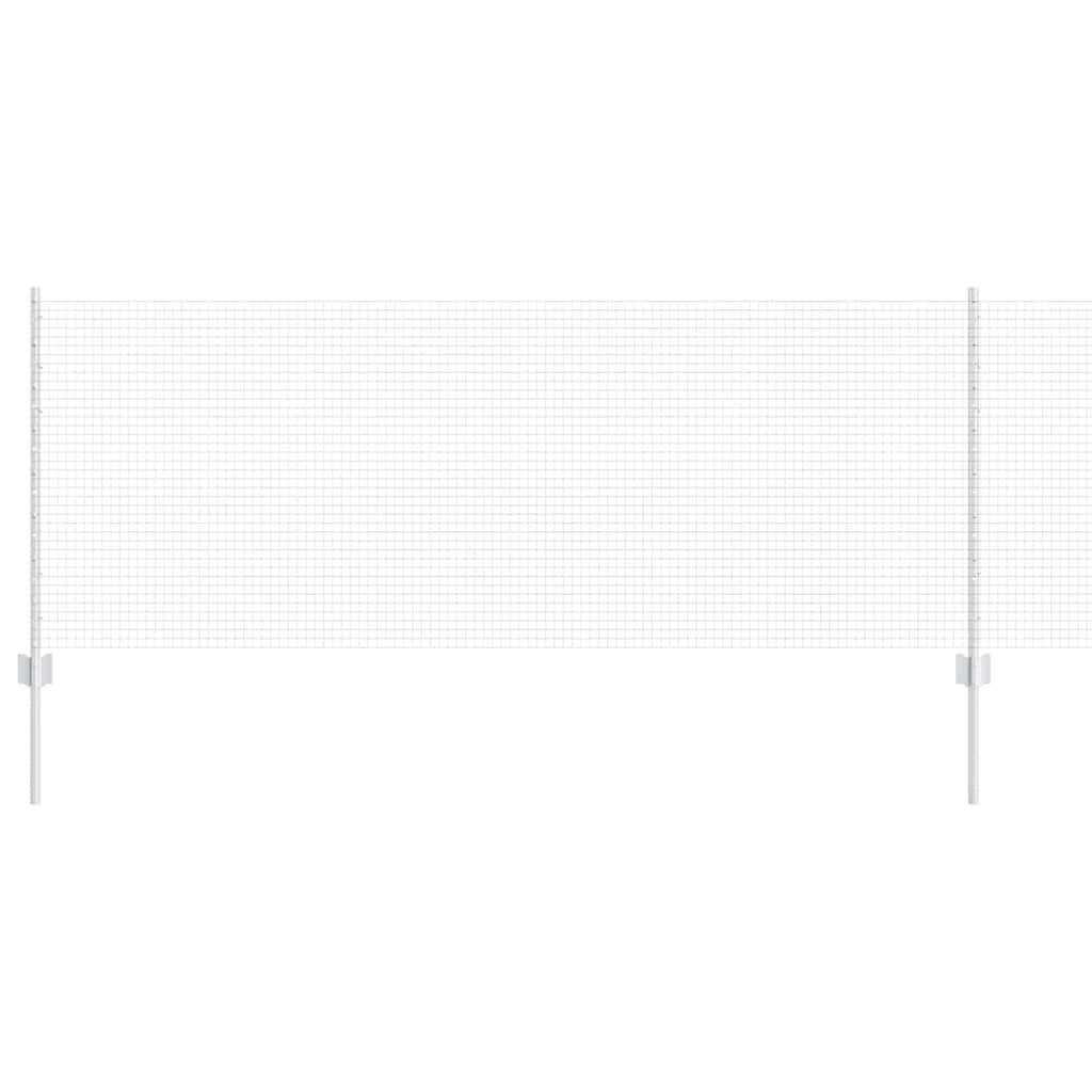 vidaXL Gartenzaun Geschweißter Drahtzaun mit Pfosten 50 x 0,8 m Verzinkter Stahl, (1-St)