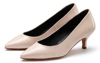 Elegante Pumps online kaufen | OTTO ELEGANT BEIGE DAMEN SCHUHE NAPPALEDER GEOMETRISCHEN ABSATZ