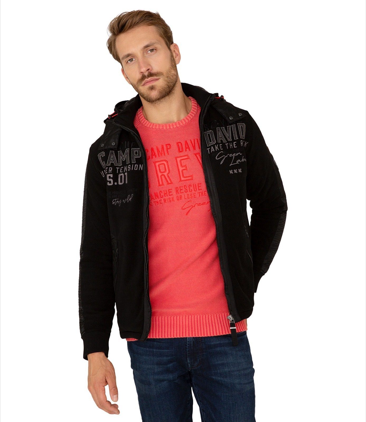 camp david fleece jacke kapuze camp david fleece jacke kapuze