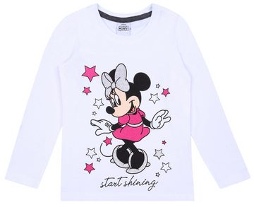 Sarcia.eu Pyjama Weiß-graues Mädchenpyjama mit langen Ärmeln Minnie Mouse 8 Jahre