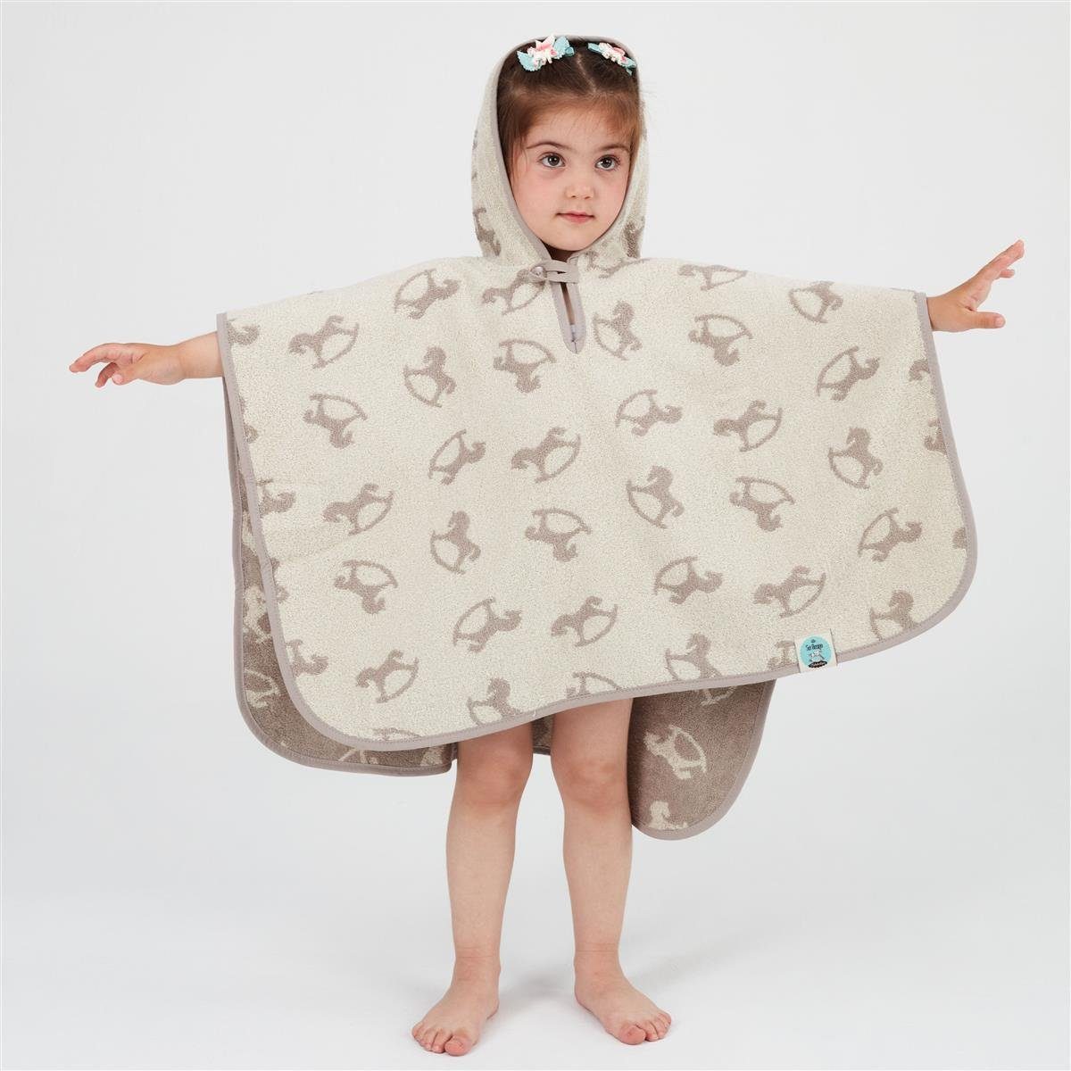 SEI Design Badeponcho Baby Kinder Badeponcho mit Kapuze, Schnittform Länge, Material, Ausstattung, Art Verschluss, Besondere Merkmale – Bild 3 von 5