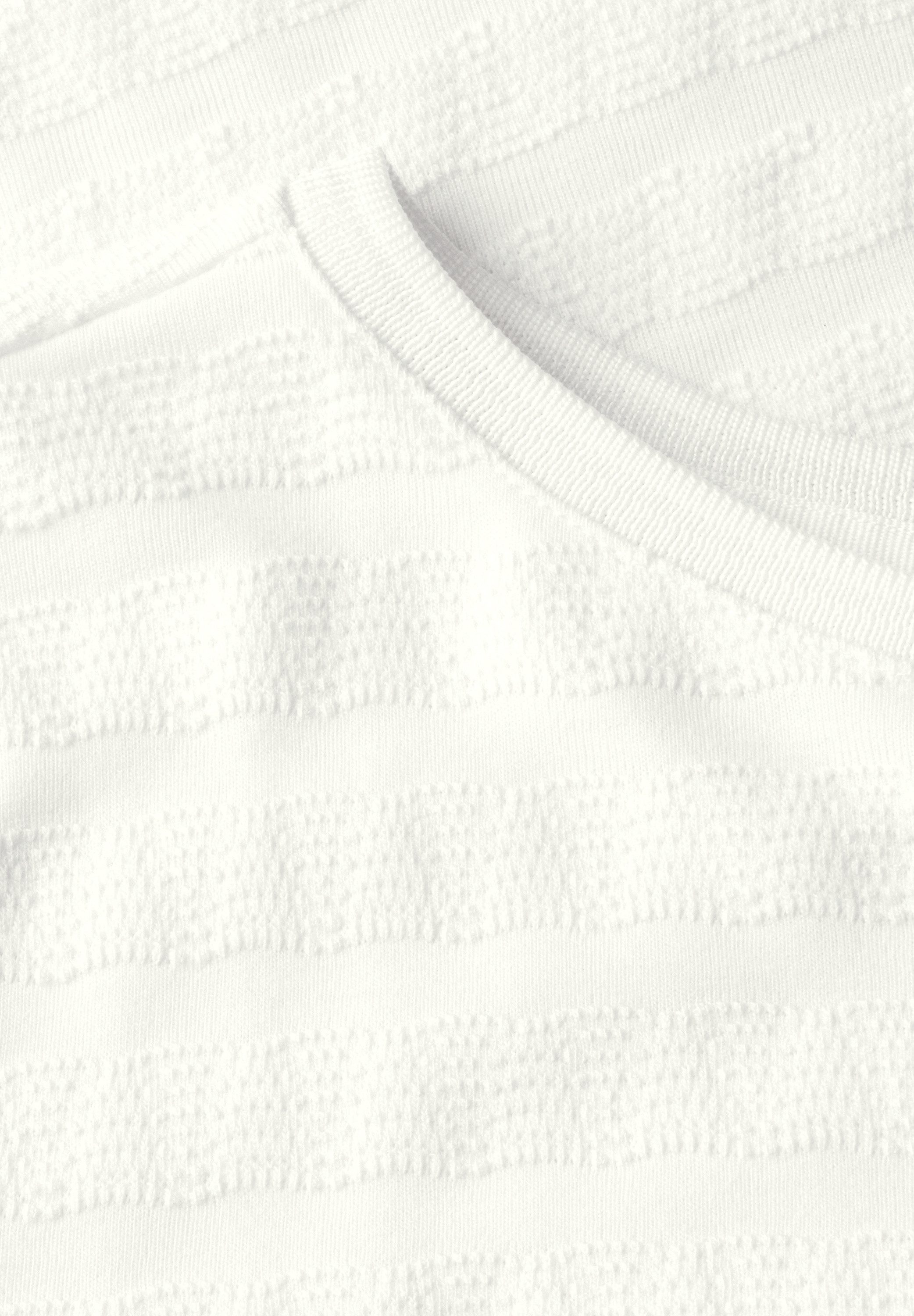 STREET ONE T-Shirt im angenehmen Materialmix
