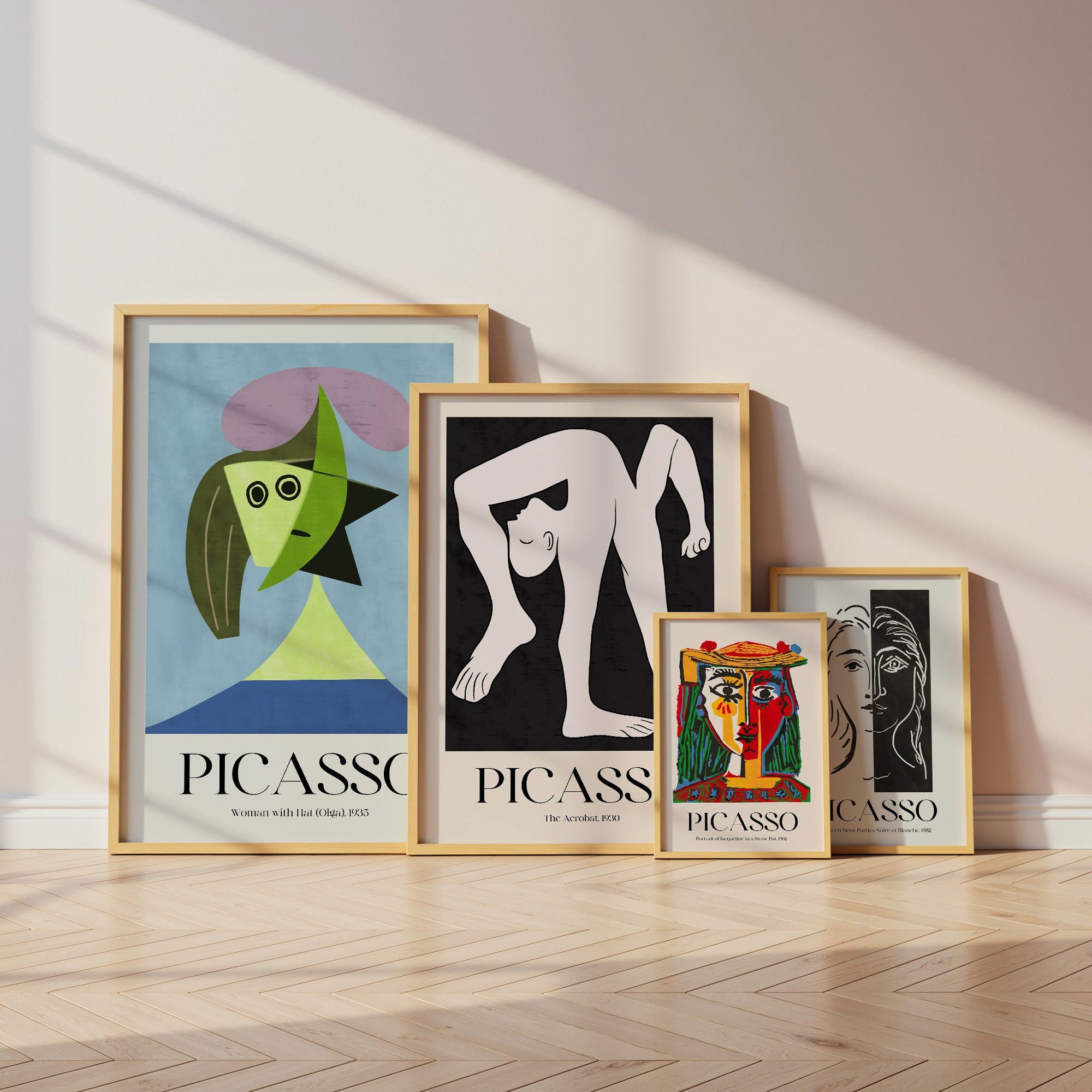 JUSTGOODMOOD Poster Pablo Picasso Geschenkidee Abstrakte Porträts Kubistische Gesichter Fa, C (1 St) – Bild 2 von 5