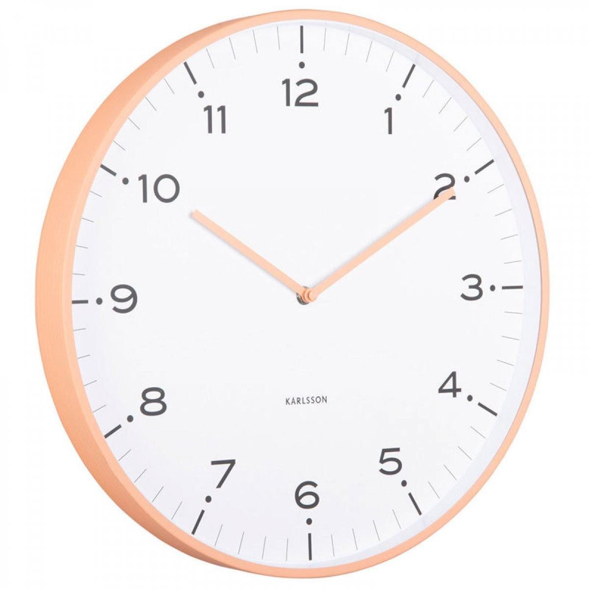 Karlsson Uhr Wanduhr Circus Rings Peach Orange