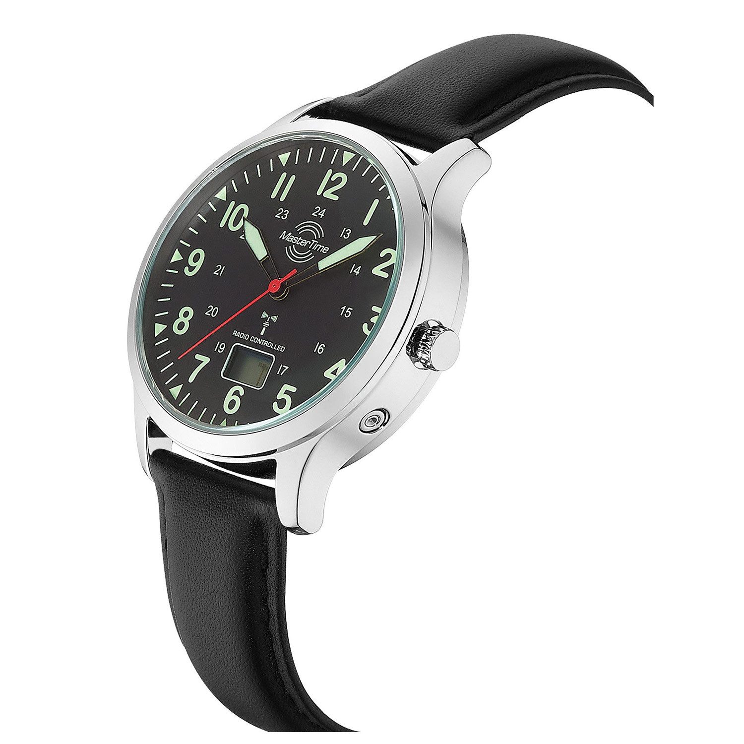 MASTER TIME Funkuhr Funk Super Power Aviation Schwarz günstig online kaufen