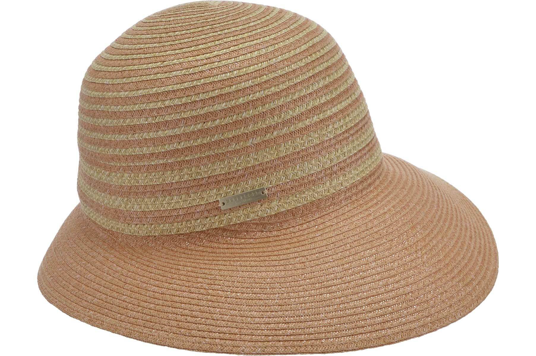 Seeberger Strohhut Papierborten große Glocke mit Streifen 55725-0