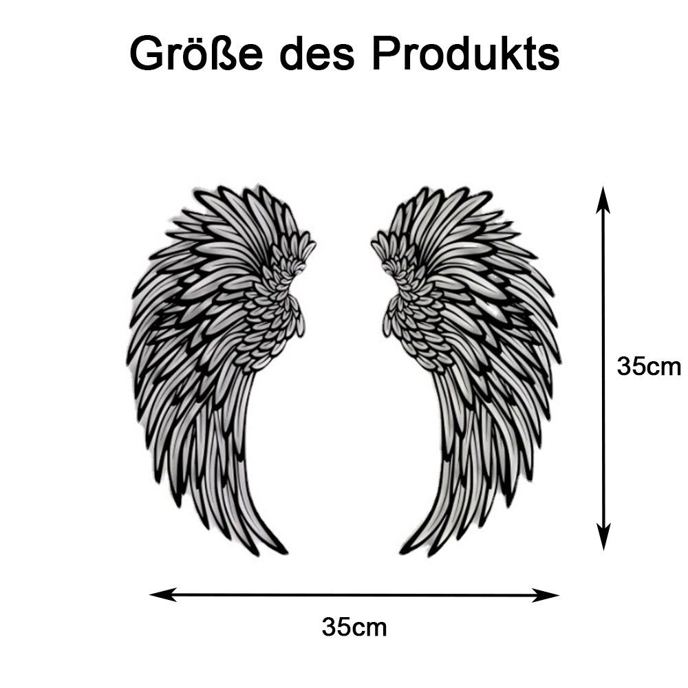 zggzerg Wanddekoobjekt Große Metall Engelsflügel Wanddekoration günstig online kaufen